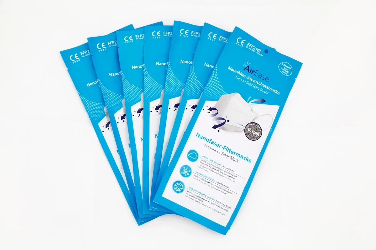 AirEase Nanofilter-Maske FFP2 NR – MHD 08/25 – Bild 3