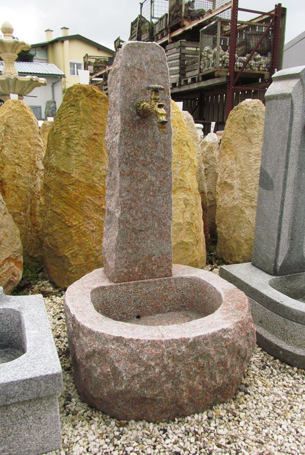 Granitbrunnen Rocky Mountain Rosa 100cm – Bild 2