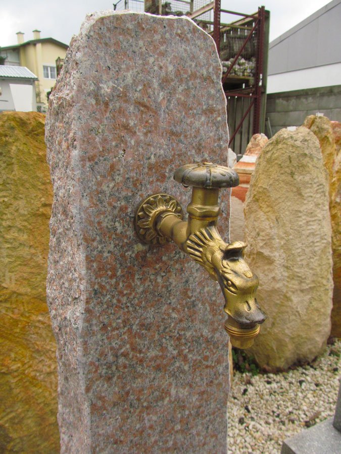 Granitbrunnen Rocky Mountain Rosa 100cm – Bild 4