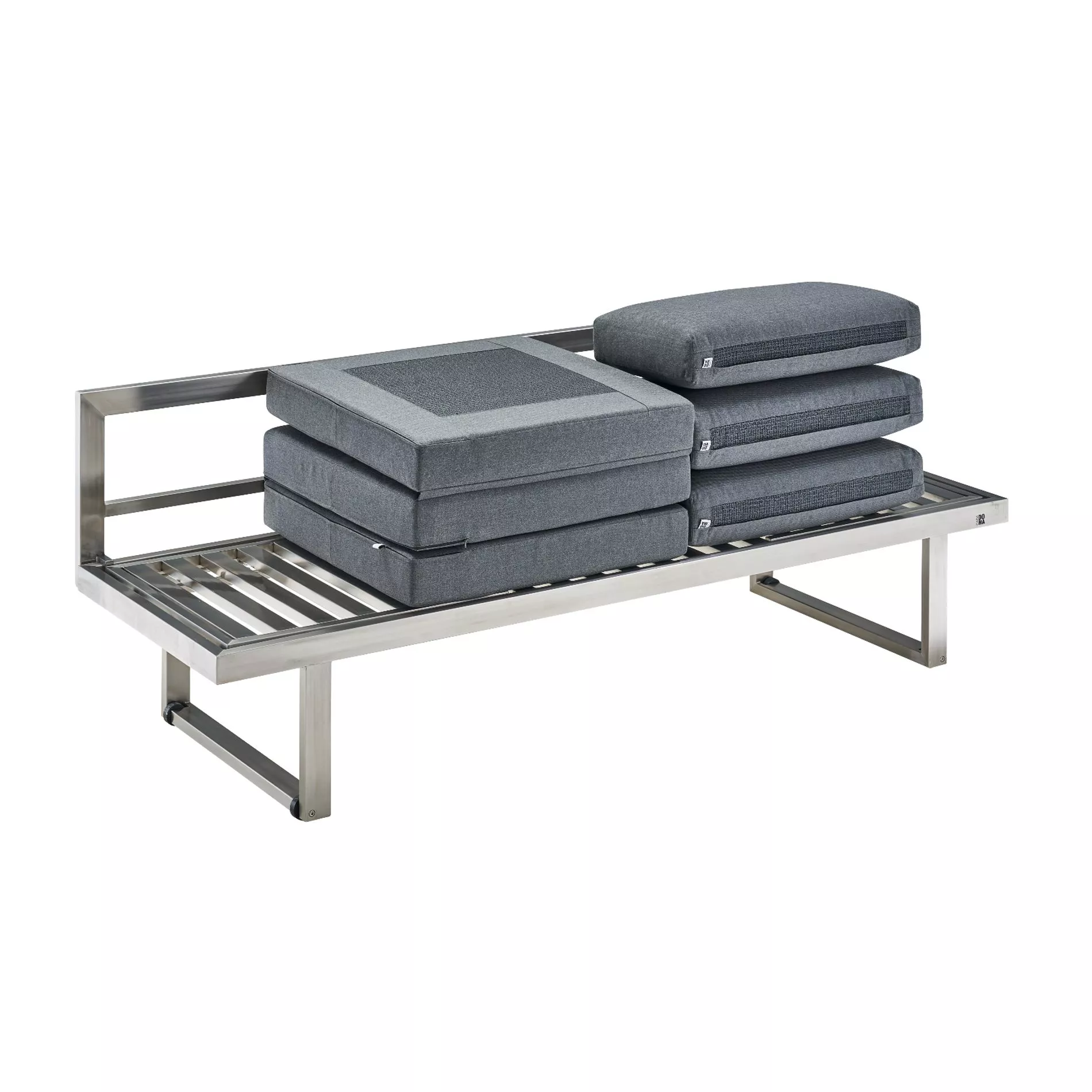 CASA DOMA Aragona/Falerna Loungeset 2-teilig, Edelstahl/HPL – Bild 4