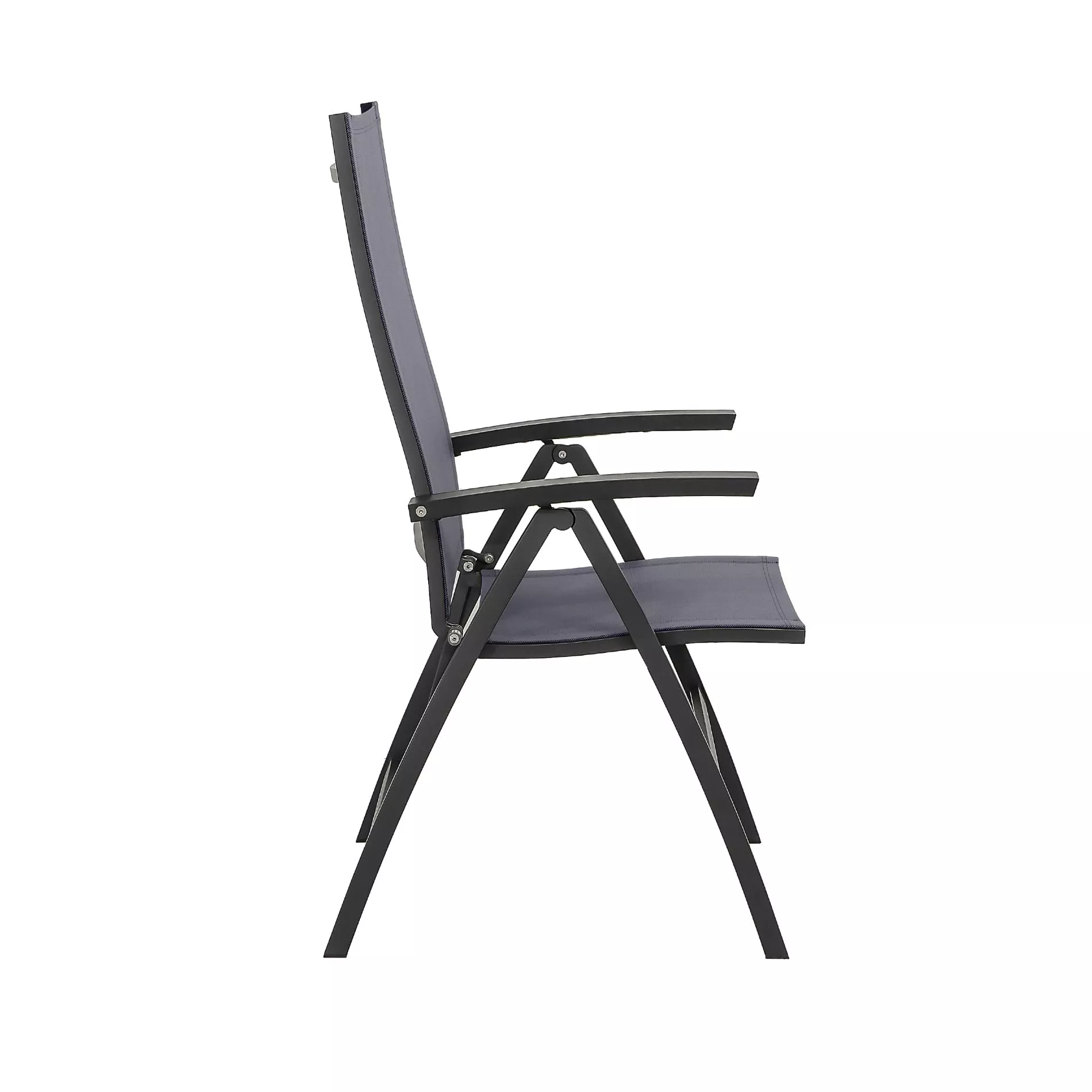CASA DOMA Mineo/Perano Gartenmöbel-Set mit Klappsessel anthrazit/Sunproof® und Tisch HPL, 5-teilig – Bild 8
