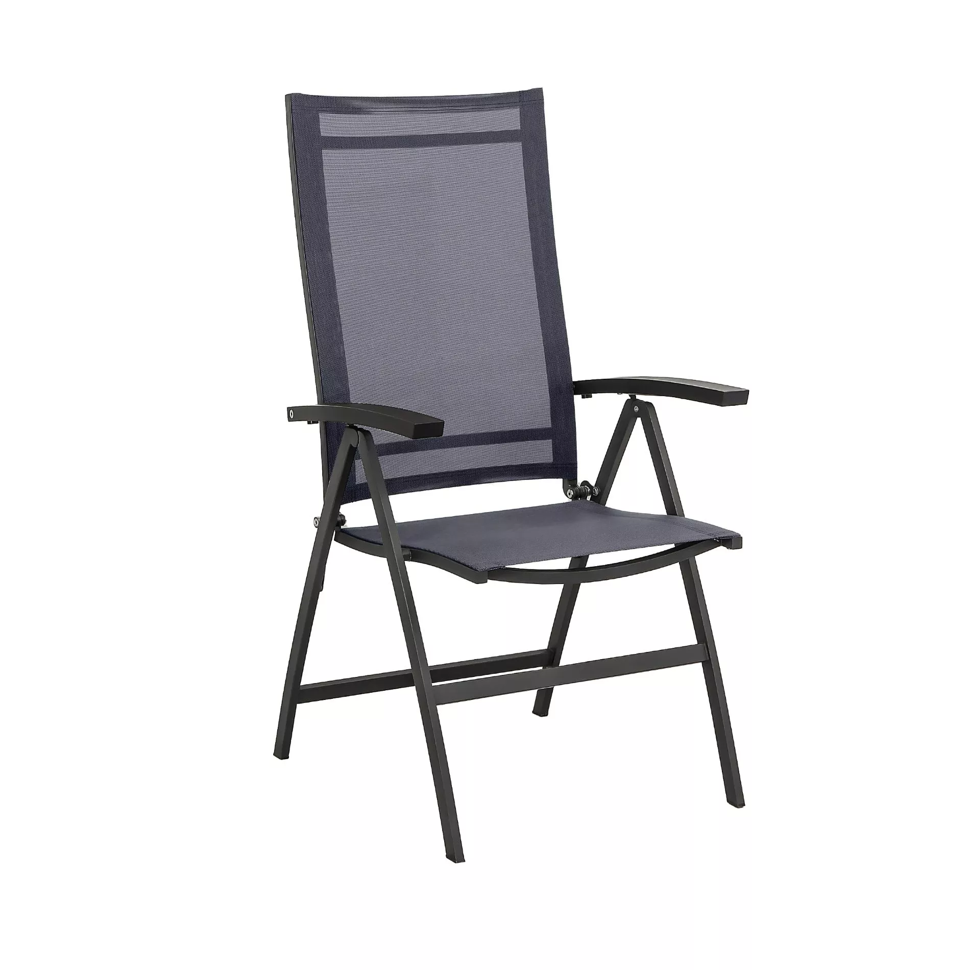 CASA DOMA Mineo/Perano Gartenmöbel-Set mit Klappsessel anthrazit/Sunproof® und Tisch HPL, 5-teilig – Bild 7